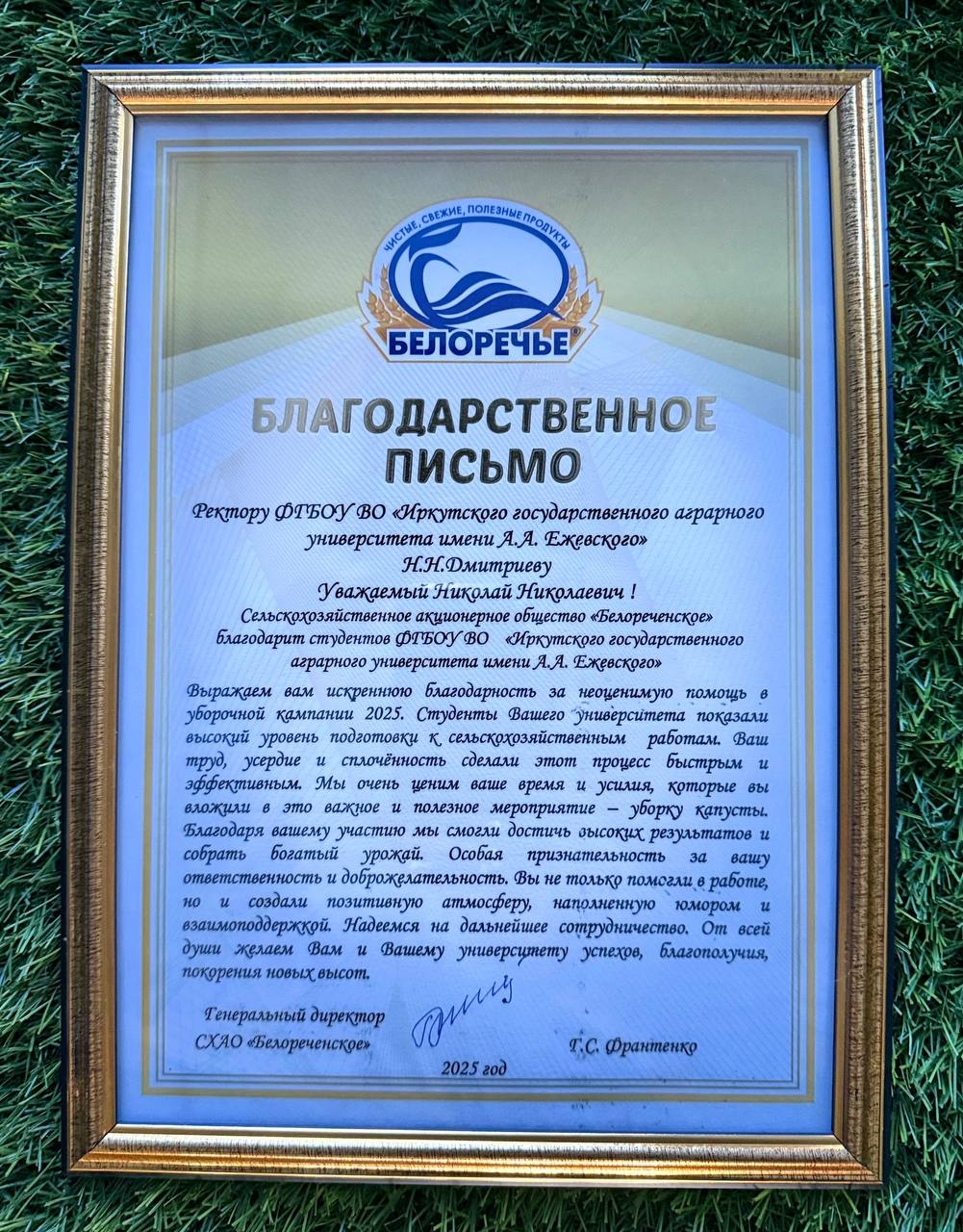 Студенты Иркутского ГАУ приняли активное участие в уборке капусты в СХАО «Белореченское» фото